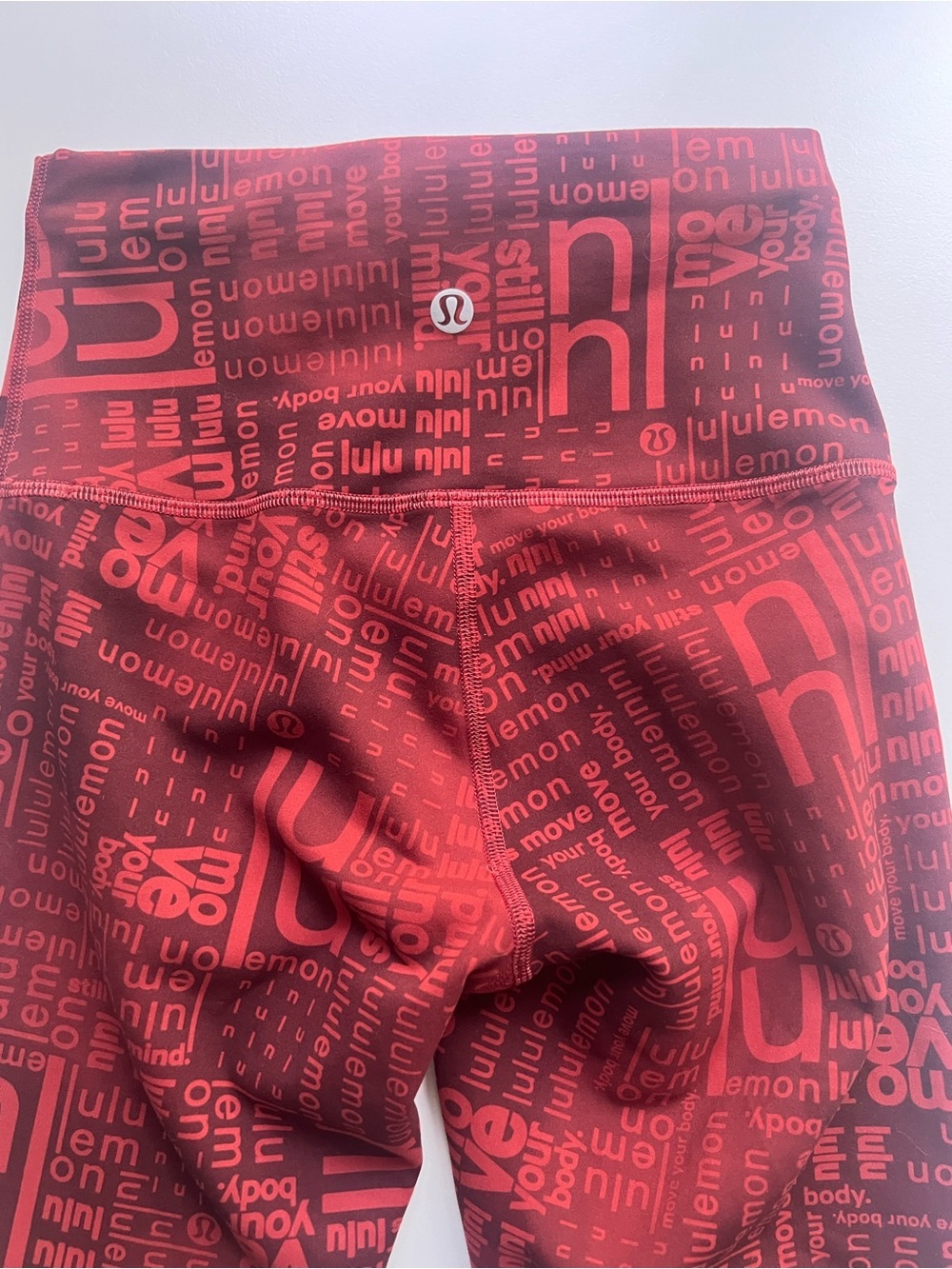Lululemon Wunder Train High-Rise Tight 25" Ombre Red Multi Size 2 - Picture 5 of 7